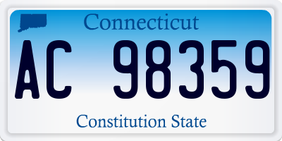 CT license plate AC98359