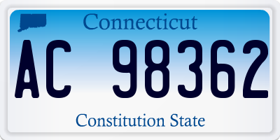 CT license plate AC98362