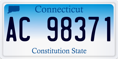 CT license plate AC98371