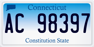 CT license plate AC98397