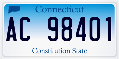 CT license plate AC98401