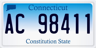 CT license plate AC98411
