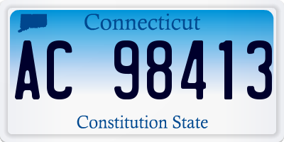 CT license plate AC98413