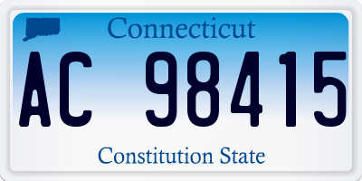 CT license plate AC98415