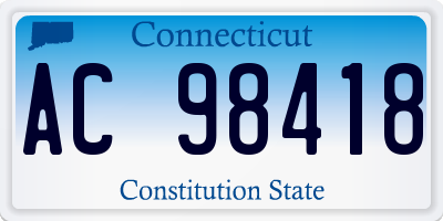 CT license plate AC98418