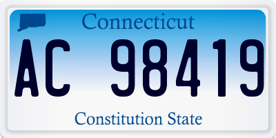 CT license plate AC98419