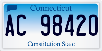 CT license plate AC98420