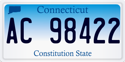 CT license plate AC98422