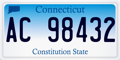 CT license plate AC98432
