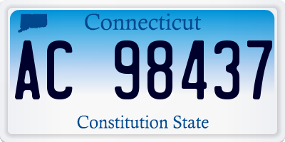 CT license plate AC98437