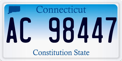 CT license plate AC98447