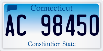 CT license plate AC98450