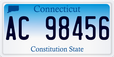 CT license plate AC98456