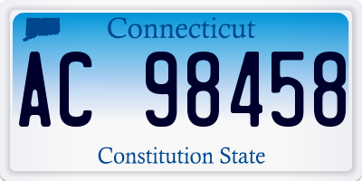 CT license plate AC98458