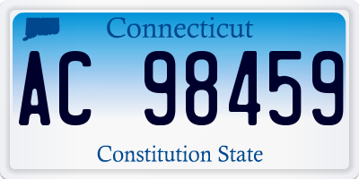 CT license plate AC98459