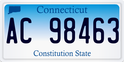 CT license plate AC98463