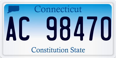 CT license plate AC98470