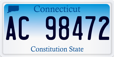 CT license plate AC98472