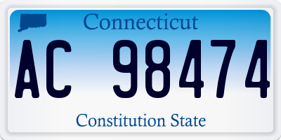 CT license plate AC98474