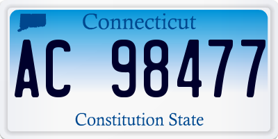 CT license plate AC98477