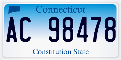 CT license plate AC98478