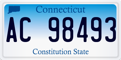 CT license plate AC98493