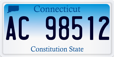 CT license plate AC98512