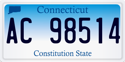 CT license plate AC98514