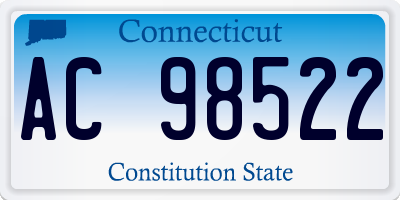 CT license plate AC98522