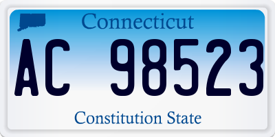 CT license plate AC98523