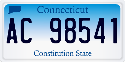 CT license plate AC98541