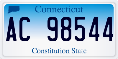 CT license plate AC98544