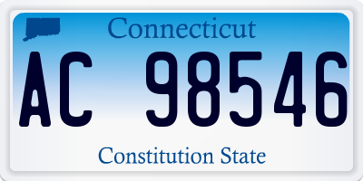 CT license plate AC98546