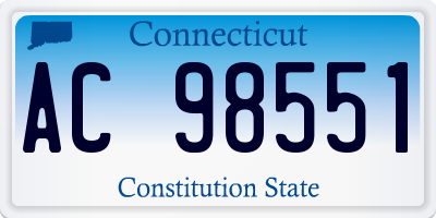 CT license plate AC98551