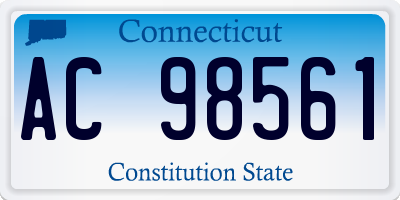 CT license plate AC98561