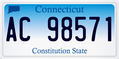 CT license plate AC98571