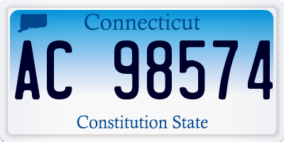 CT license plate AC98574