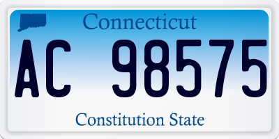CT license plate AC98575