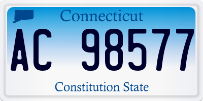 CT license plate AC98577
