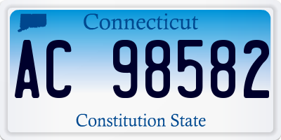 CT license plate AC98582