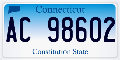 CT license plate AC98602