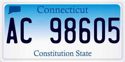 CT license plate AC98605