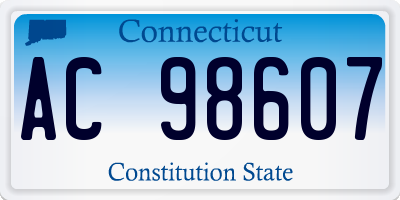CT license plate AC98607