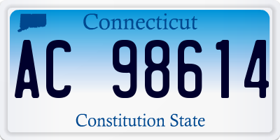 CT license plate AC98614