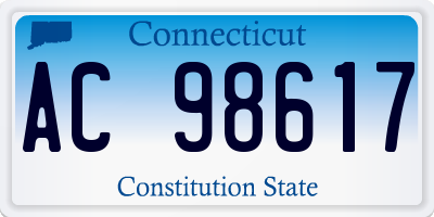 CT license plate AC98617