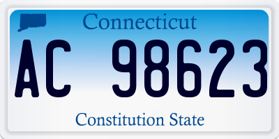 CT license plate AC98623
