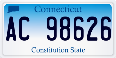 CT license plate AC98626