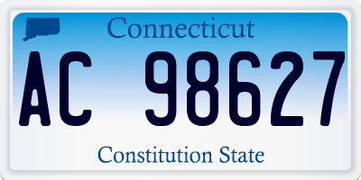 CT license plate AC98627
