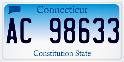 CT license plate AC98633