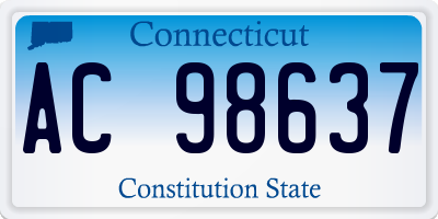 CT license plate AC98637